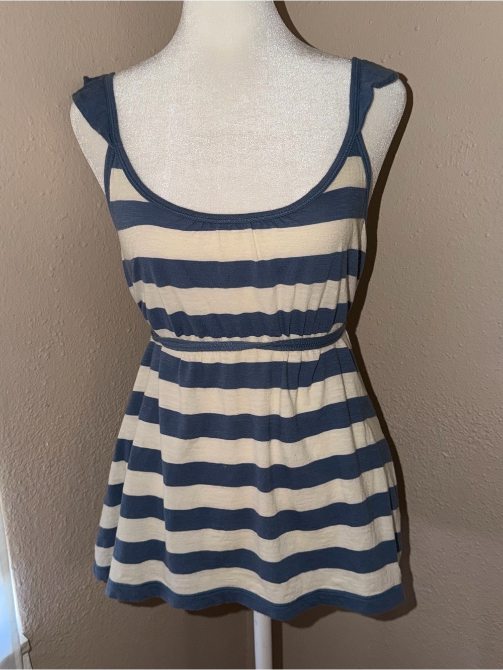Vintage Y2K Hollister 2000s Striped Babydoll Tank Top